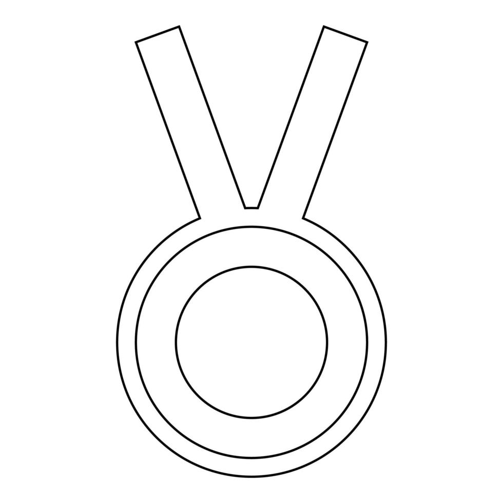 medalha o ícone de cor preta vetor