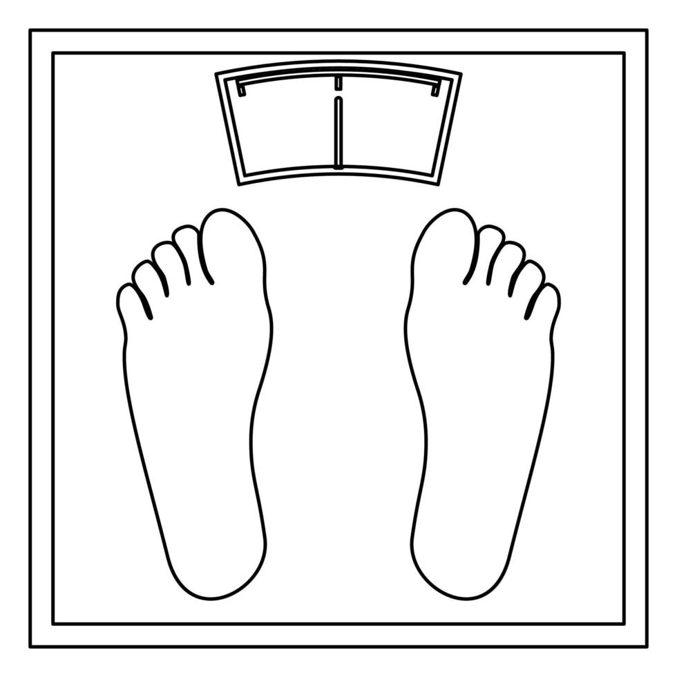 escalas contorno contorno ícone linha cor preta ilustração vetorial imagem fina estilo plano vetor