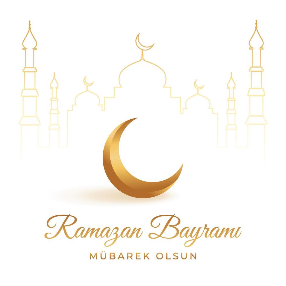 Ramazan Bayrami Mubarek Olsun. Eid Mubarak Ramadã. ilustração em vetor eps10.