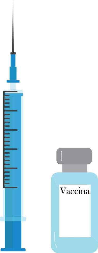 seringa com ilustração de medicina vetor