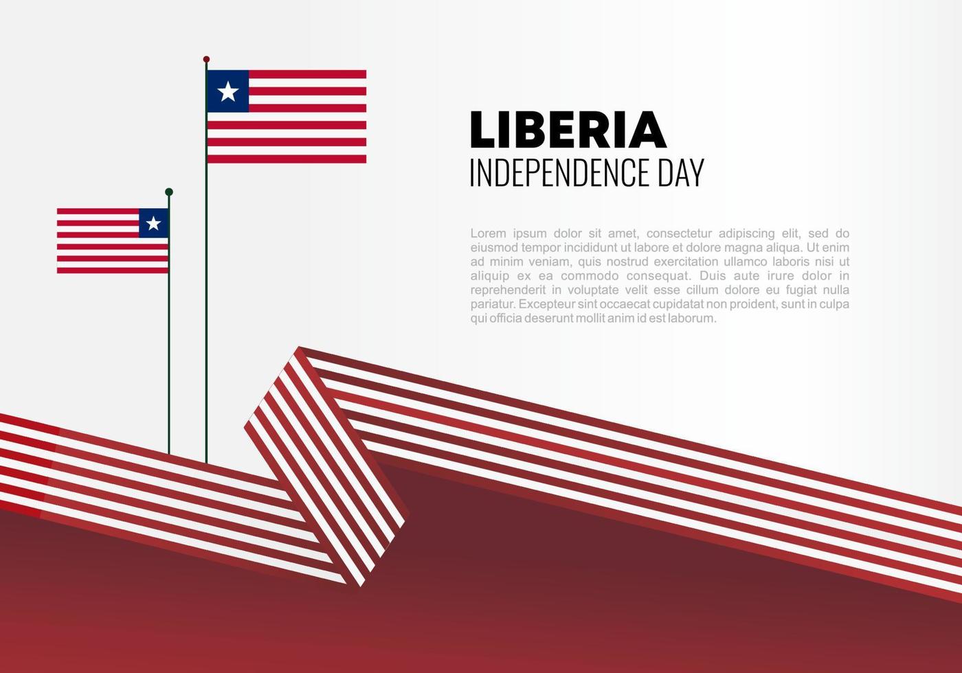 dia da independência da Libéria para celebração nacional em 26 de julho. vetor