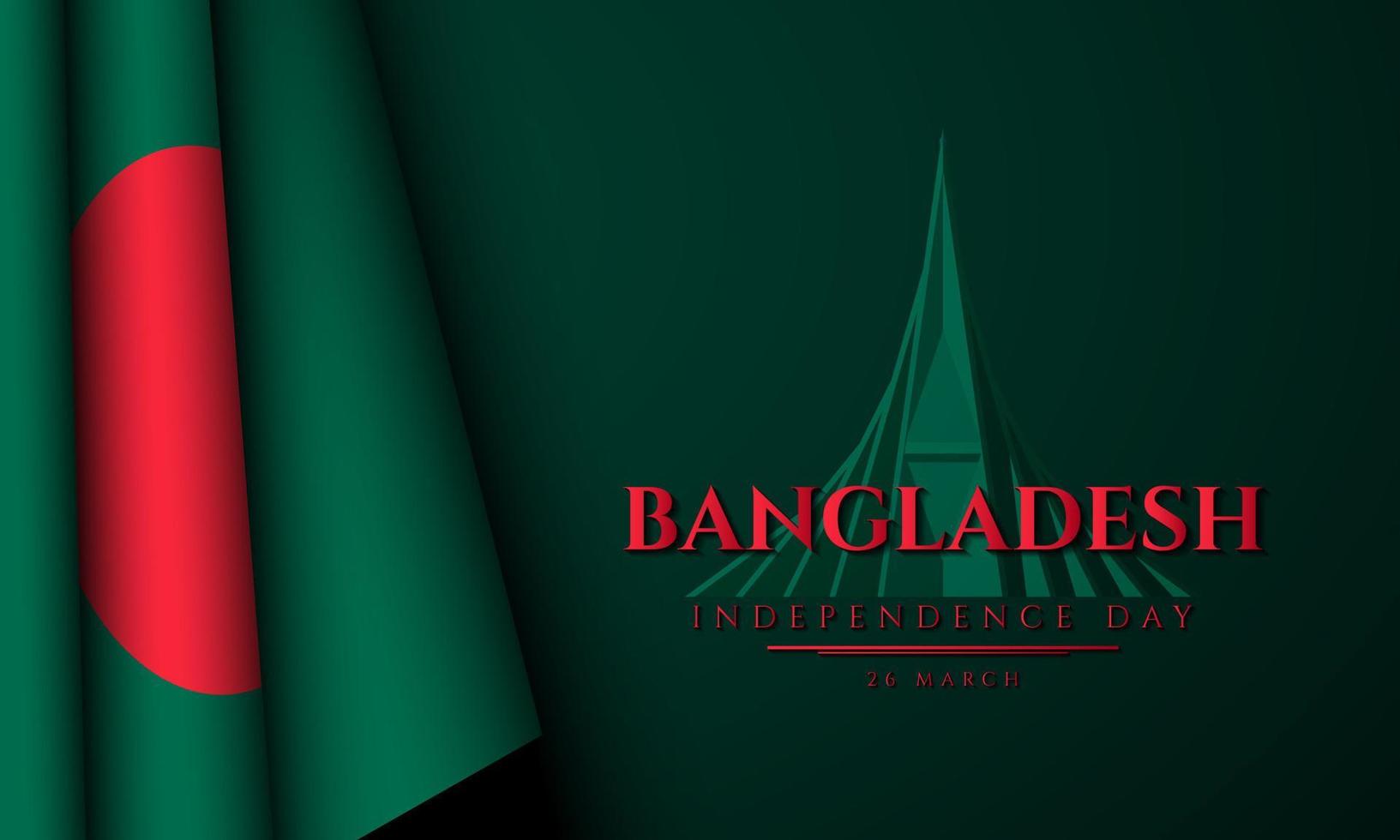 fundo do dia da independência de bangladesh. ilustração vetorial. vetor