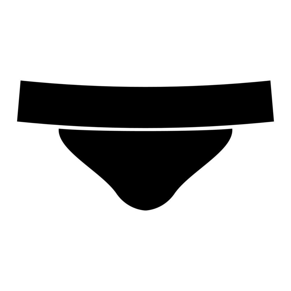 ícone de calcinha cor preta ilustração vetorial imagem estilo simples vetor