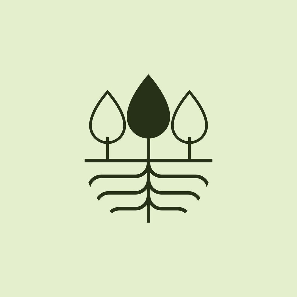 logotipo de raiz abstrata vetor