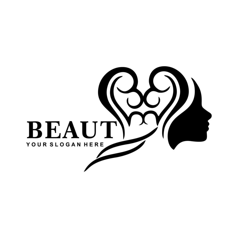 logotipo abstrato vetorial definido para salão de beleza, salão de cabeleireiro, cosméticos vetor