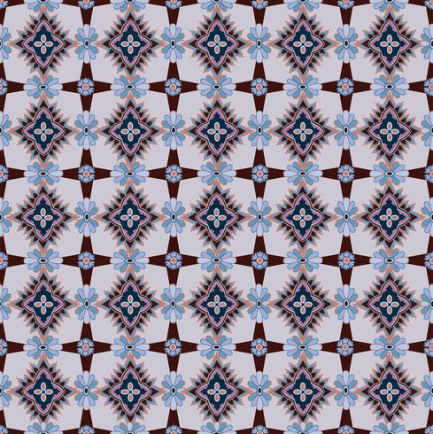 Seamless mosaic pattern Ornamento floral abstrato textura de tecido Oriental vetor