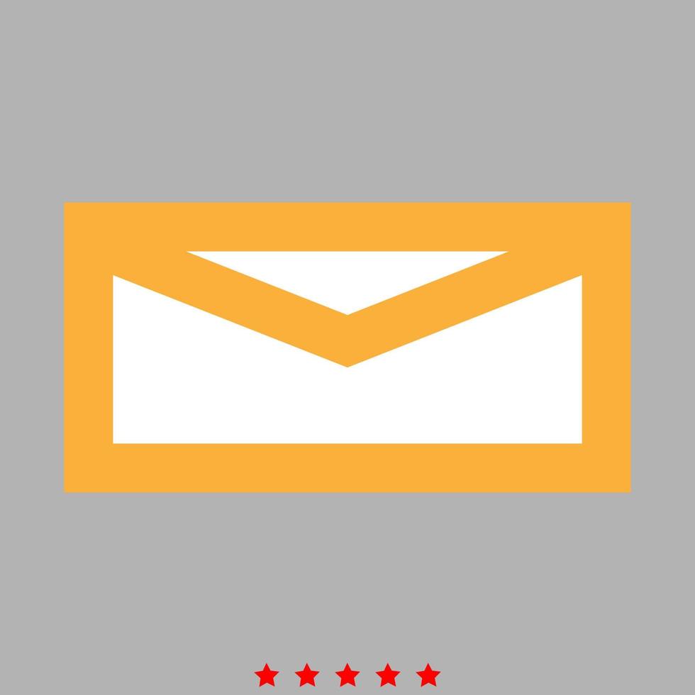 ícone de correio. estilo simples vetor