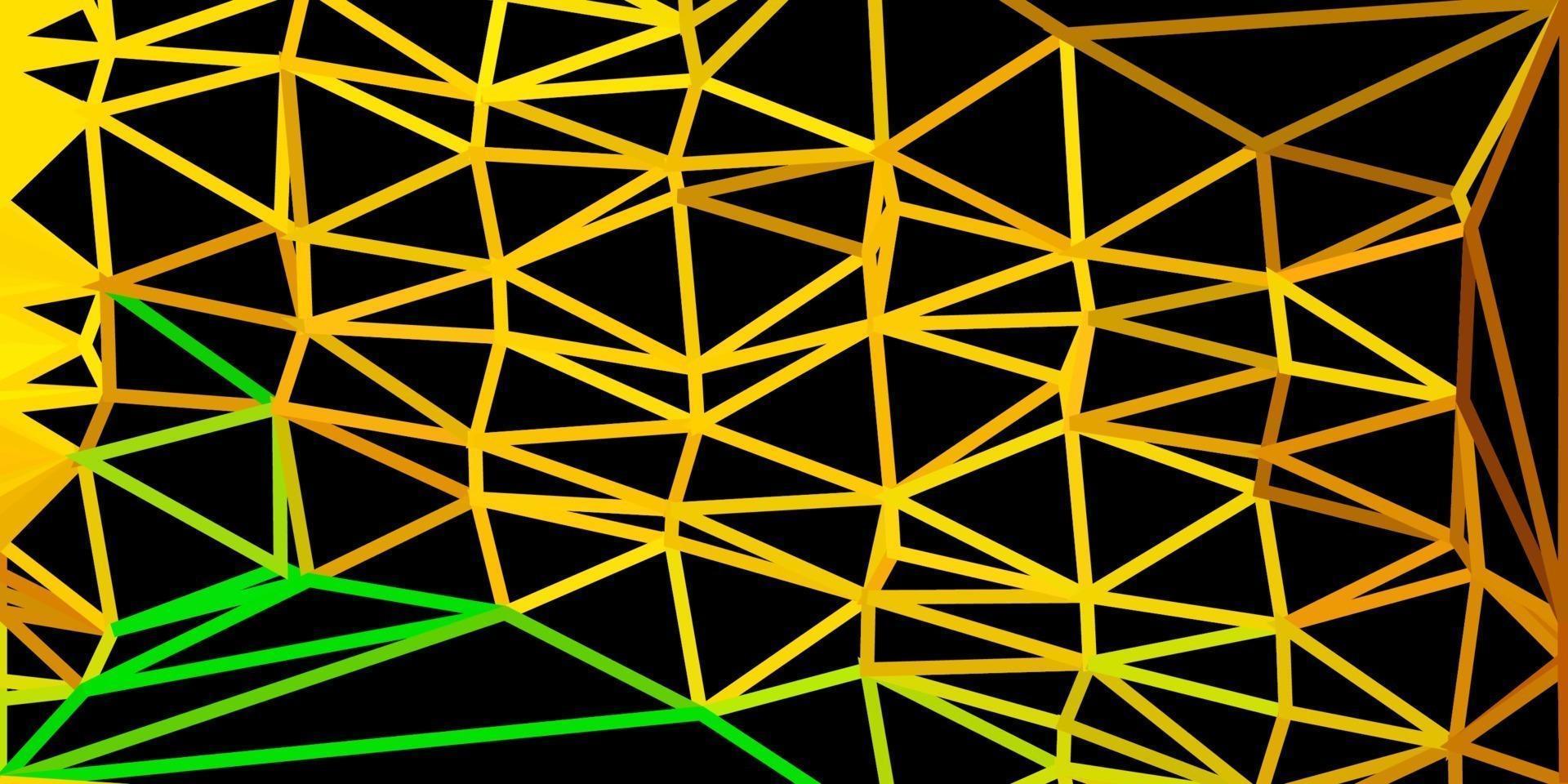 modelo de triângulo poli vetor verde escuro e amarelo.