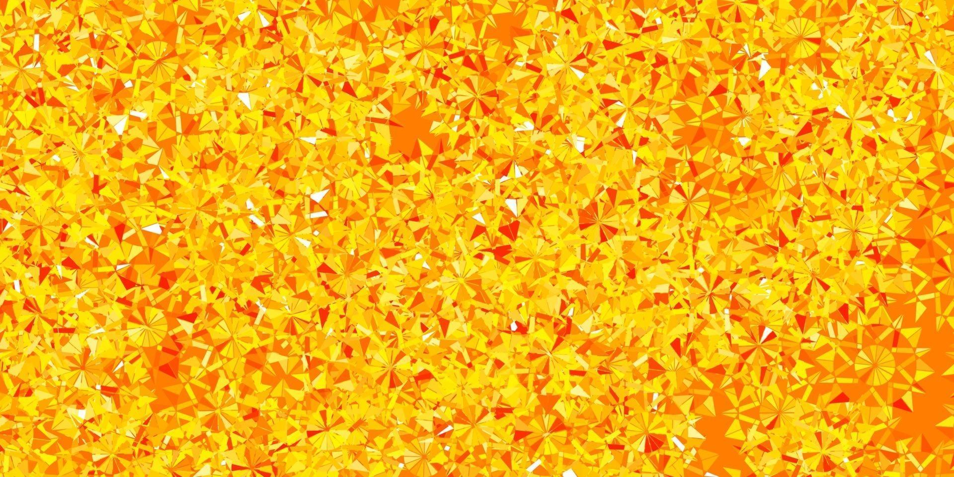 layout de vetor laranja claro com flocos de neve lindos.