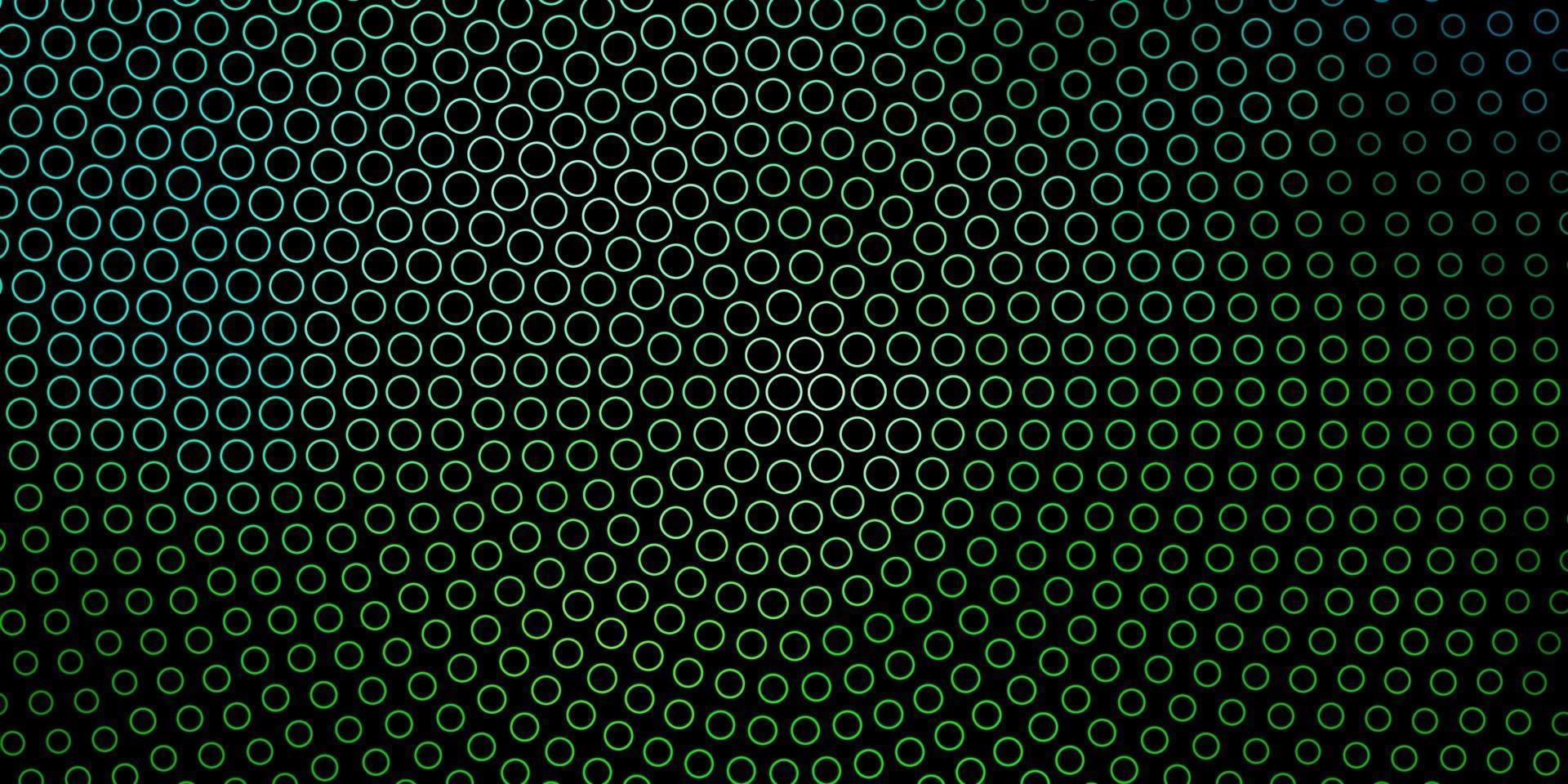 fundo vector verde escuro com círculos.