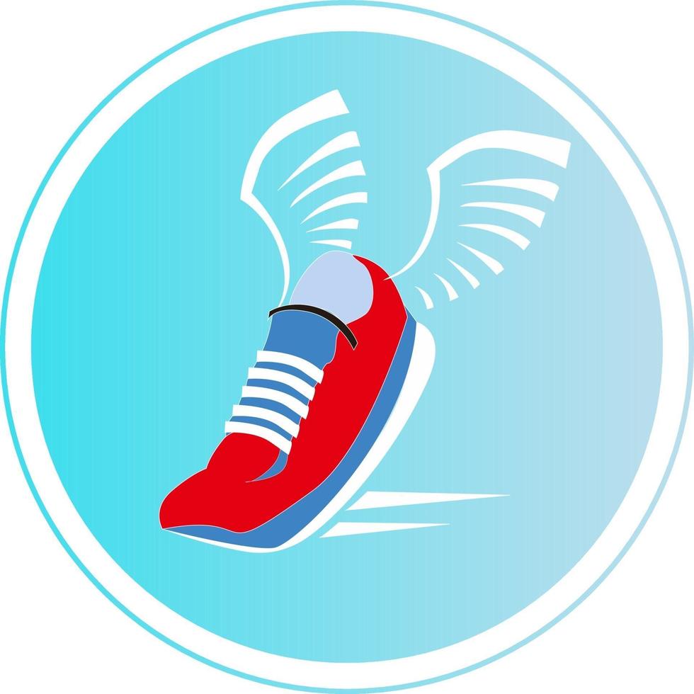 imagem vetorial de ilustração de um sapato voador com asas vetor
