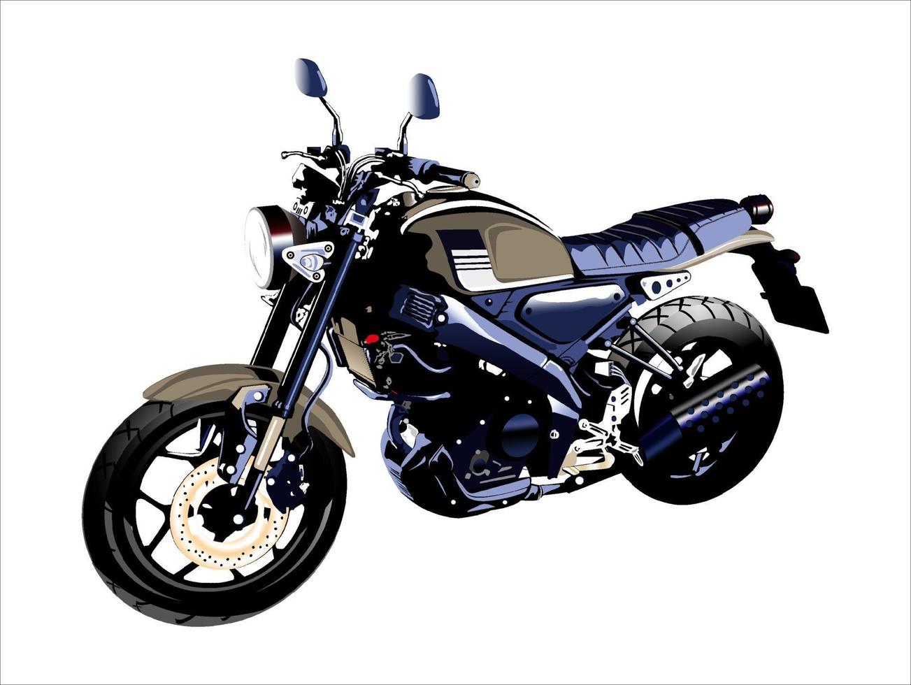 imagem vetorial para ilustração de motocicleta retrô vetor