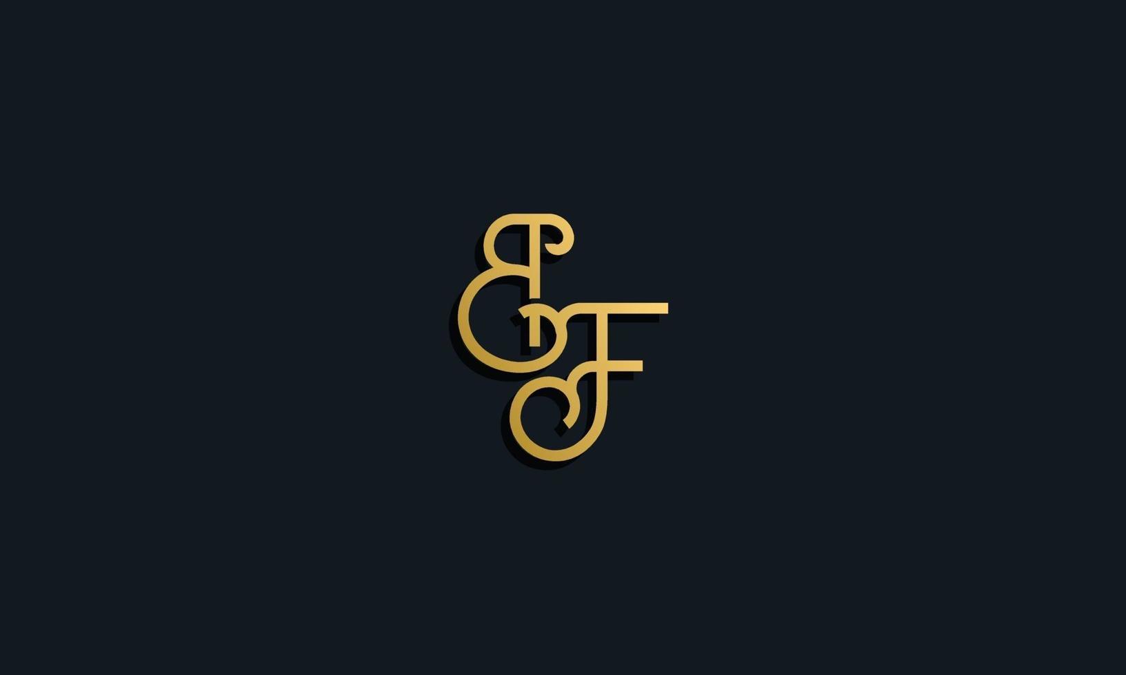 logotipo de letra inicial de moda de luxo bf. vetor