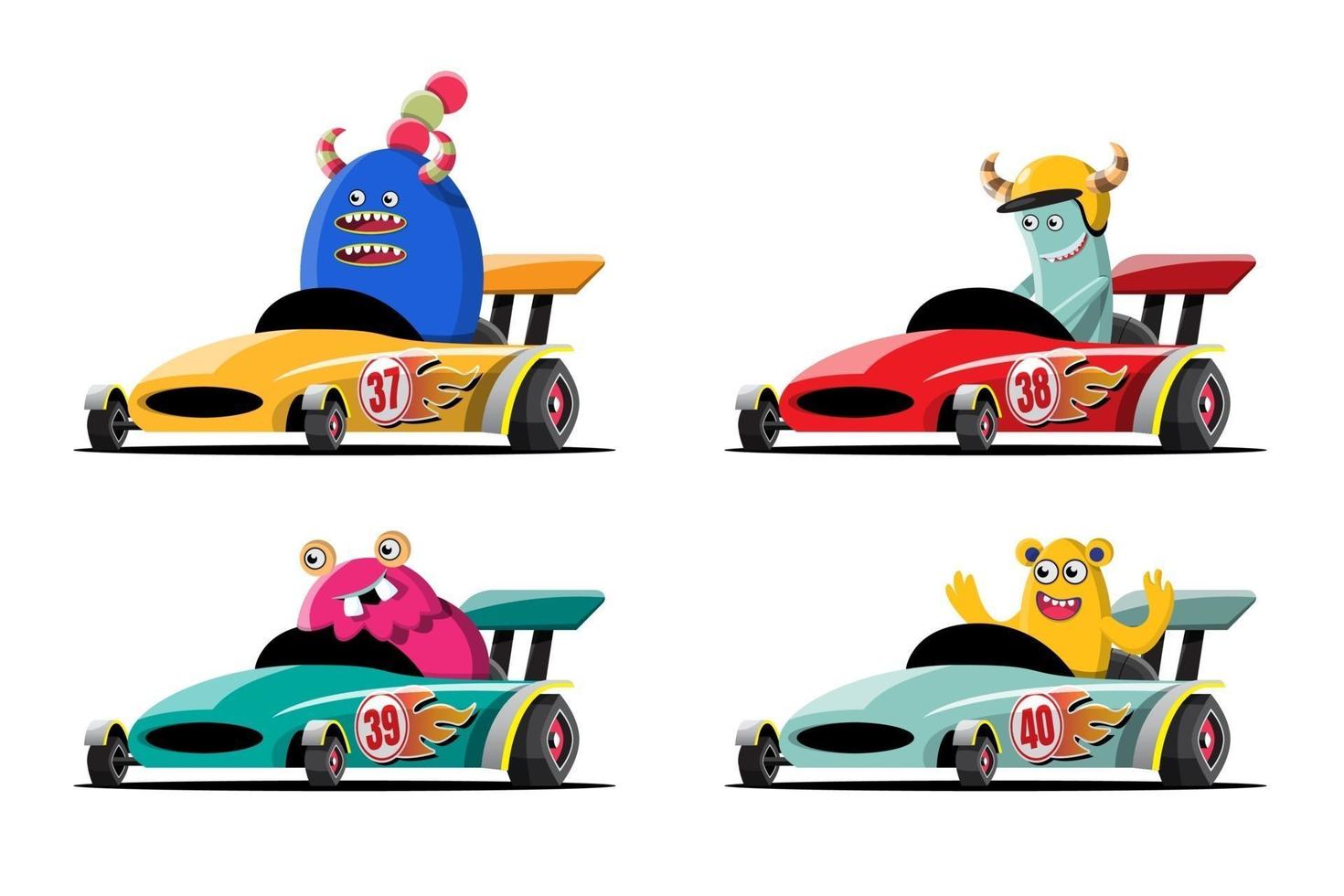 na competição do jogo, o jogador usou o carro de alta velocidade para vencer no jogo de corrida. competição e-sport car racing. vetor