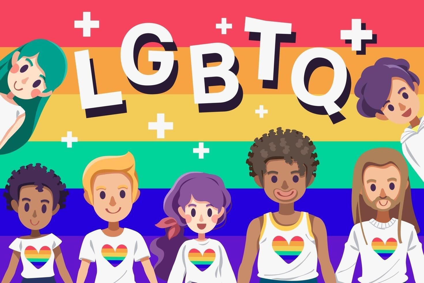 feliz mês do orgulho lgbtq banners e bandeira para publicidade e páginas da web vetor