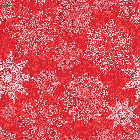 Snow seamless pattern Christmas Fundo de férias de inverno vetor