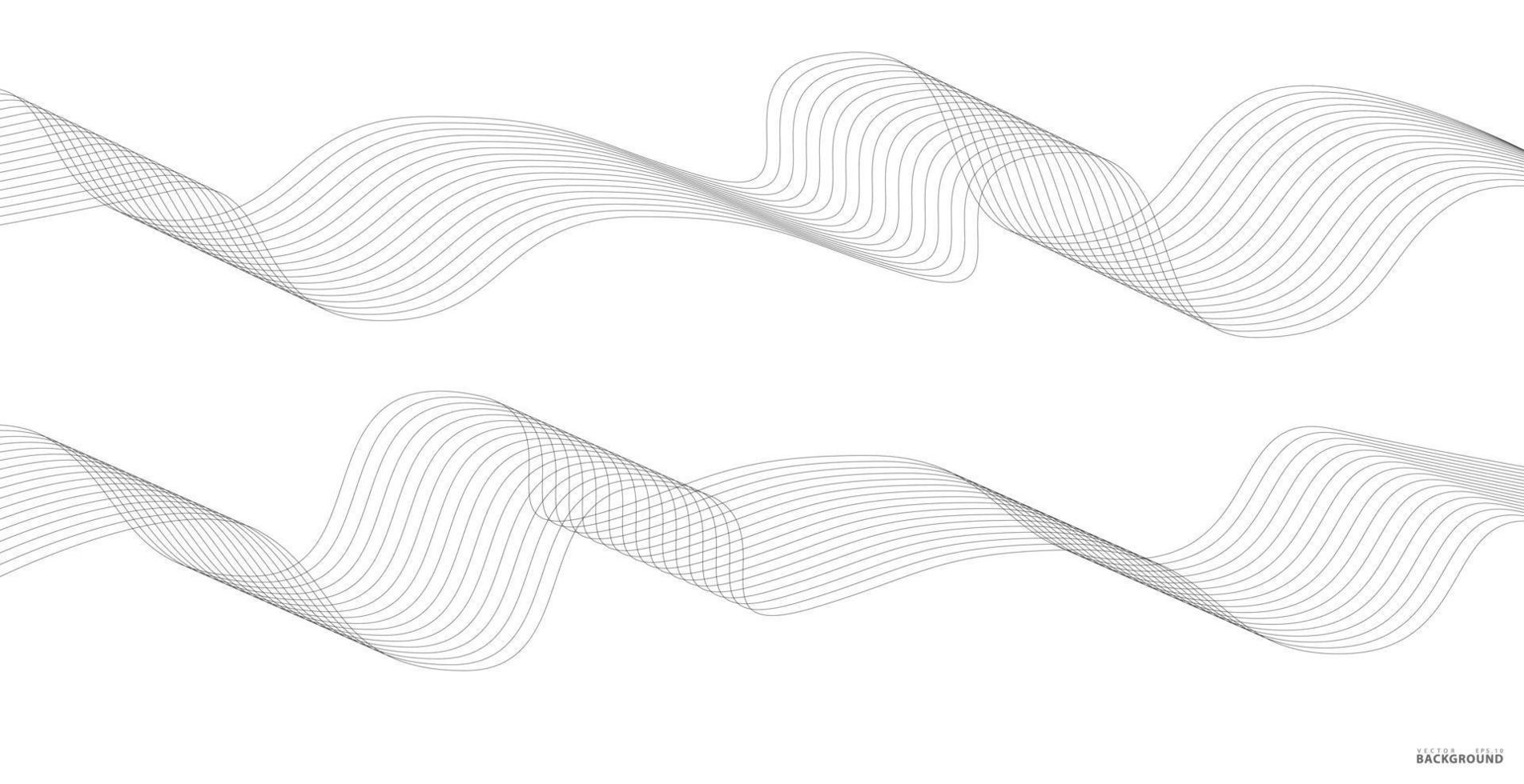 listras onduladas abstratas em um fundo branco isolado. arte de linha de onda, design liso curvo. ilustração em vetor eps 10.
