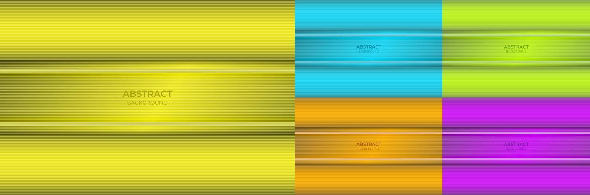 fundo abstrato gradiente colorido mínimo cor amarela, azul, verde, laranja e roxa bonita com textura de linha leve. ilustração vetorial vetor