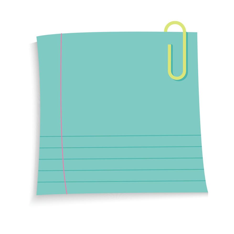 ícone de vetor plano de nota autoadesiva de papel