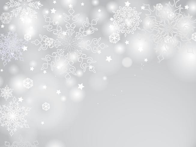 Fundo de férias de inverno de Natal Blur light, snow greeting design vetor