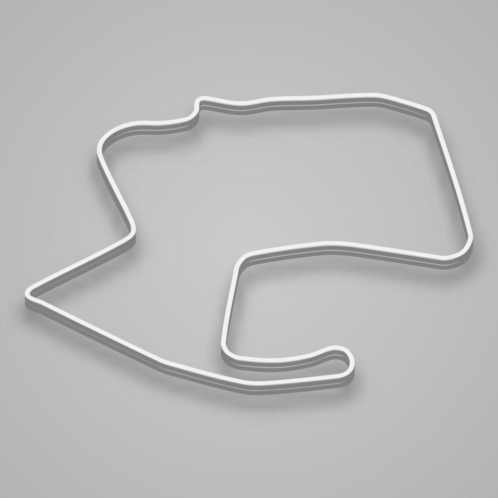 circuito laguna seca para automobilismo e autosport. vetor