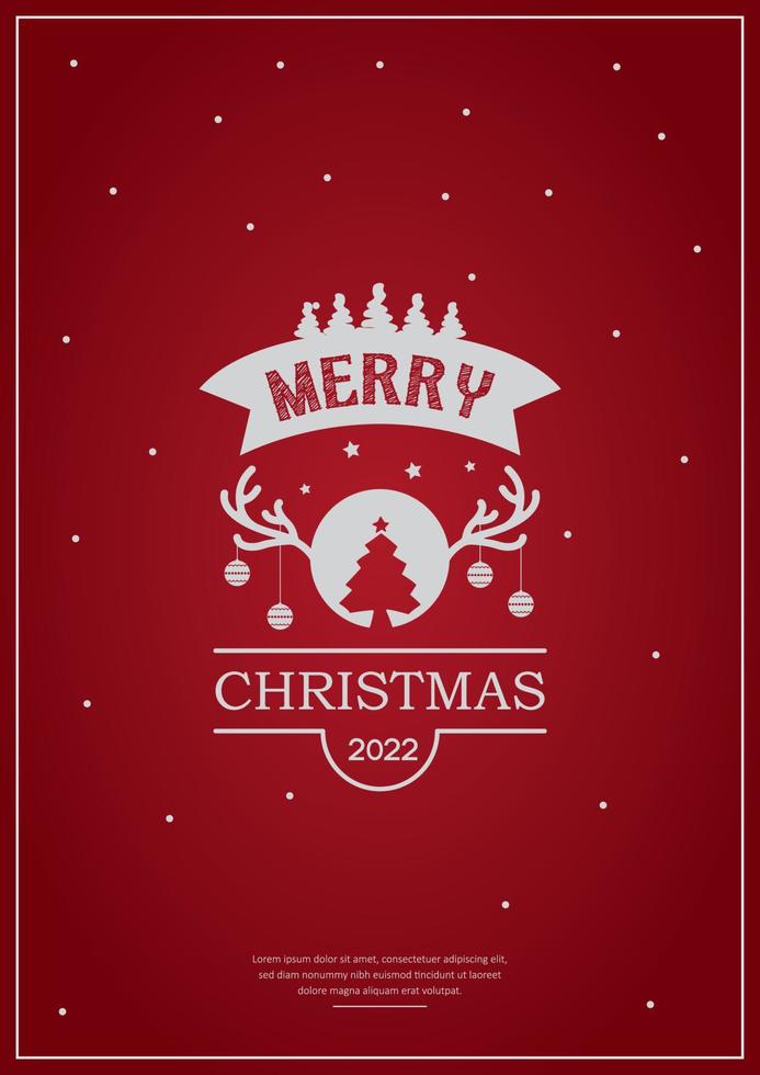 Desejo-lhe um feliz Natal e um feliz ano novo vintage fundo com tipografia.  2023 4276573 Vetor no Vecteezy