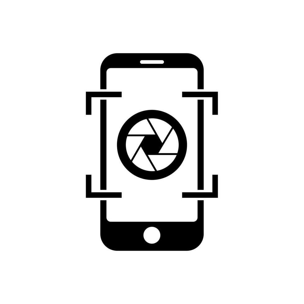 ícone de telefone símbolo de ícone de telefone com ícone de câmera fotográfica vetor