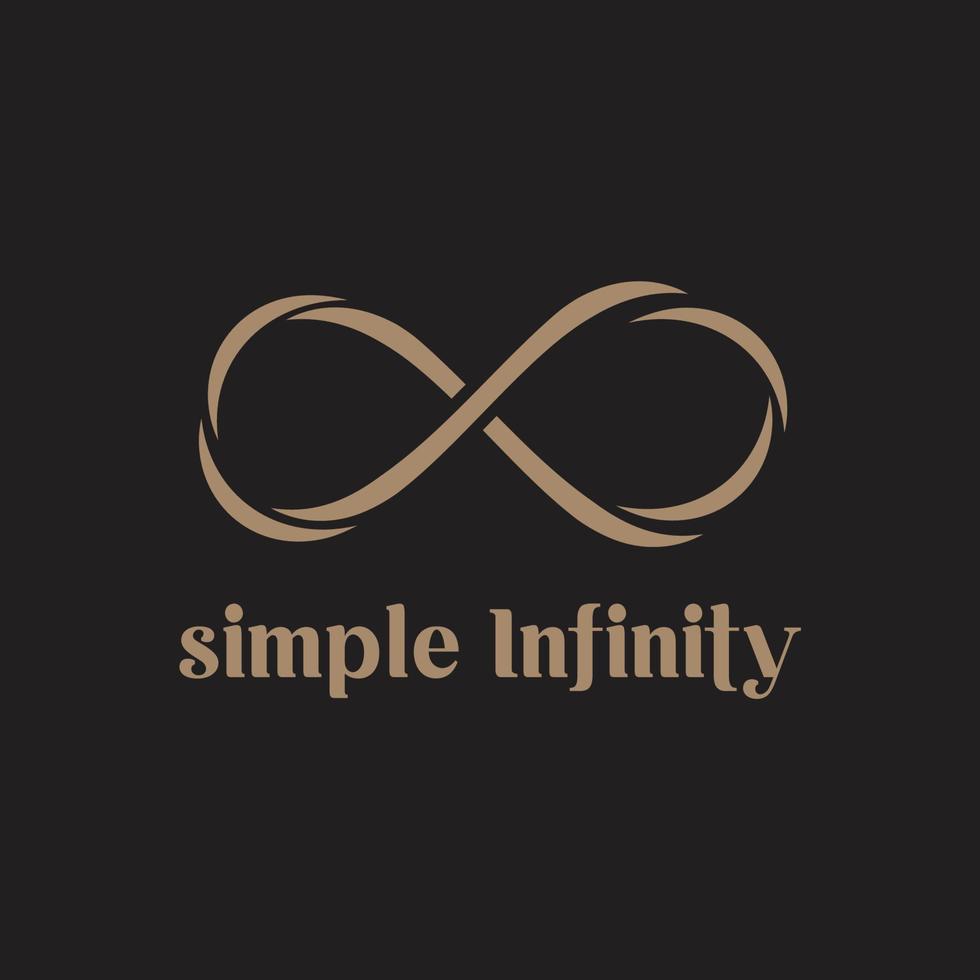 logotipo simples infinito vetor