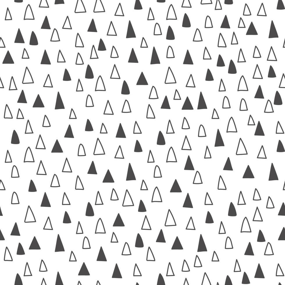 abstrato. triângulos desenhados à mão. padrão perfeito vetor