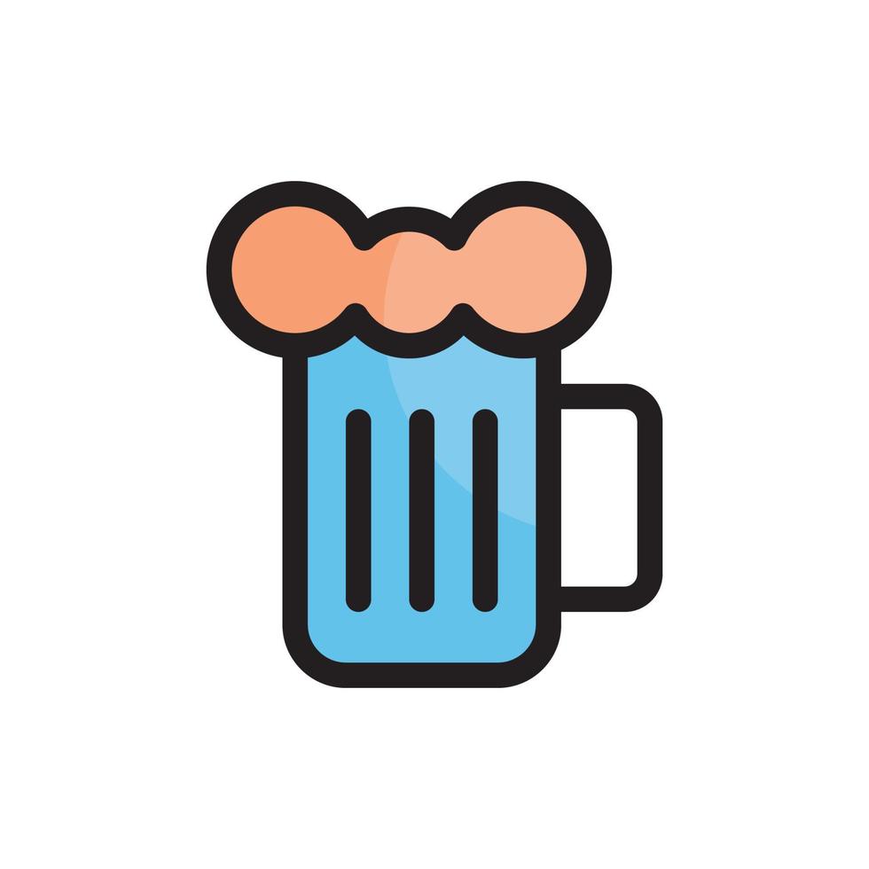 ilustração vetorial de logotipo de ícone de caneca de cerveja vetor