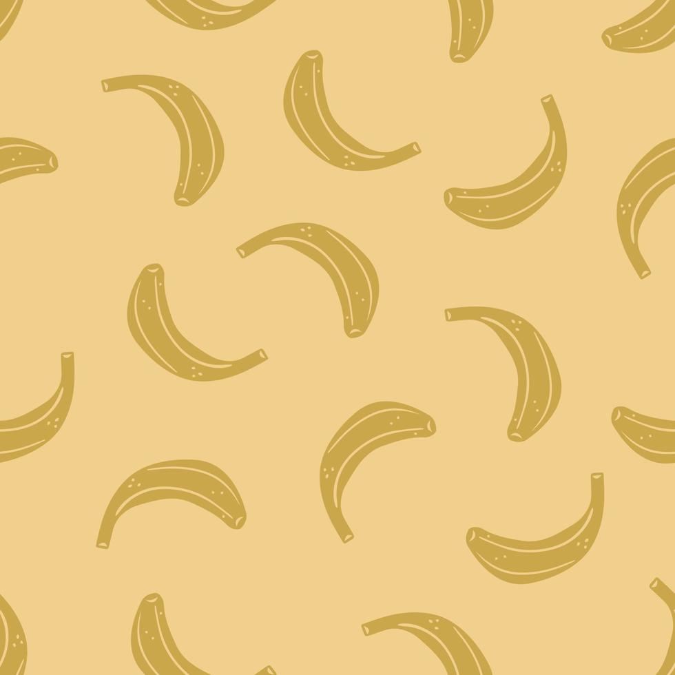 sem costura padrão de bananas desenhadas à mão. vetor