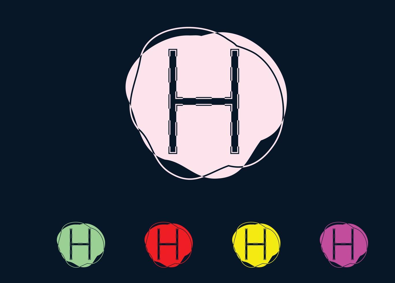 logotipo da letra h e modelo de design de ícone vetor