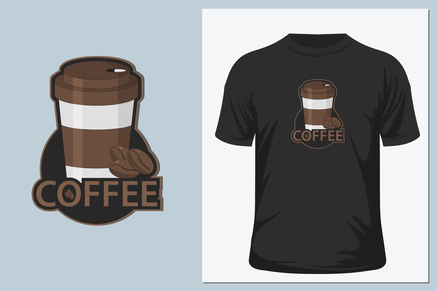 camiseta de ilustração vetorial de café vetor