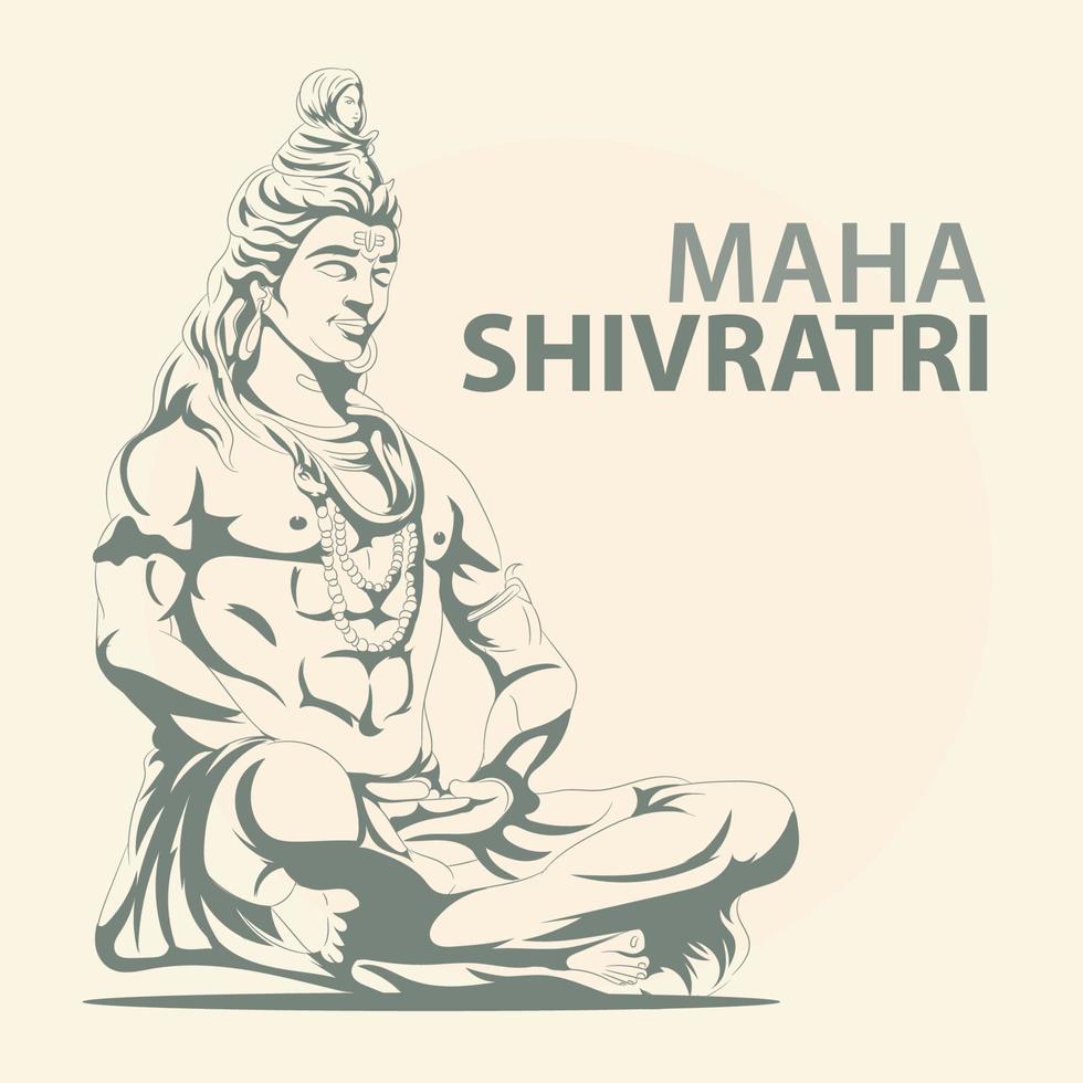 ilustração vetorial maha shivratri vetor