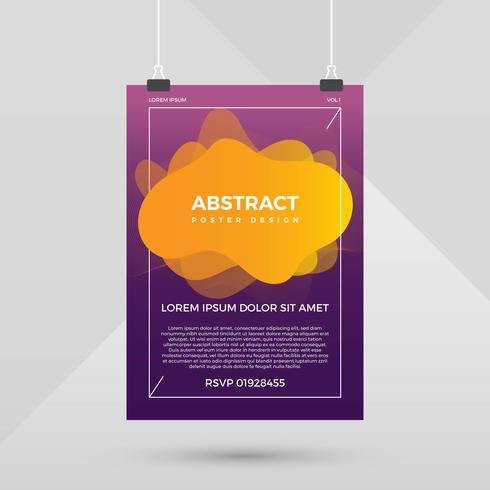 Modelo de vetor abstrato Poster Design