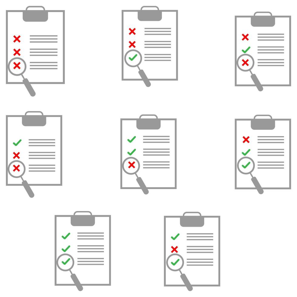 papel cinza no tablet com o ícone de preenchimento de formulário diferente. vetor