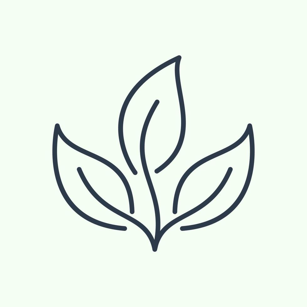 modelo de logotipo de ícone de folha, usado para meio ambiente e plantas. vetor