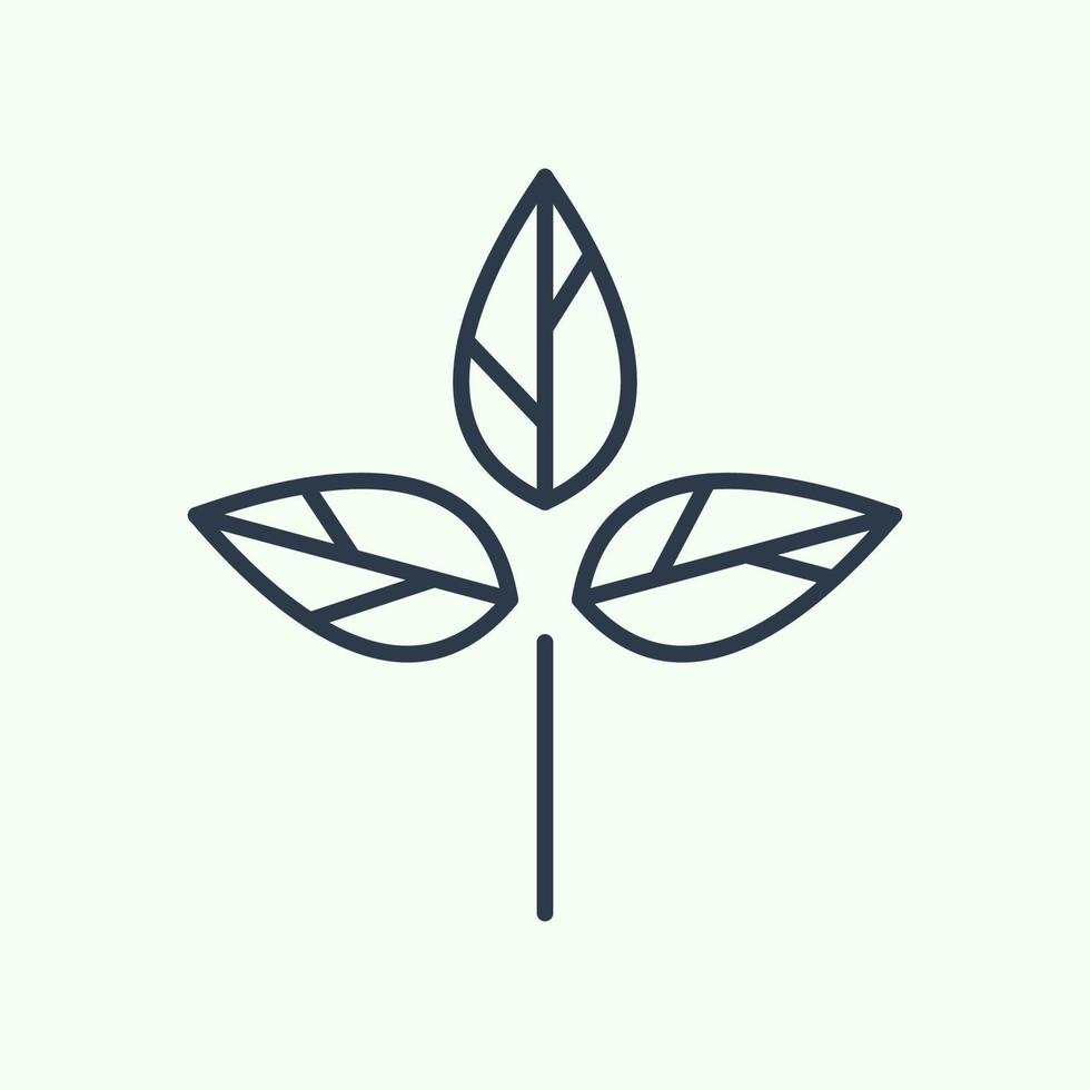 modelo de logotipo de ícone de folha, usado para meio ambiente e plantas. vetor