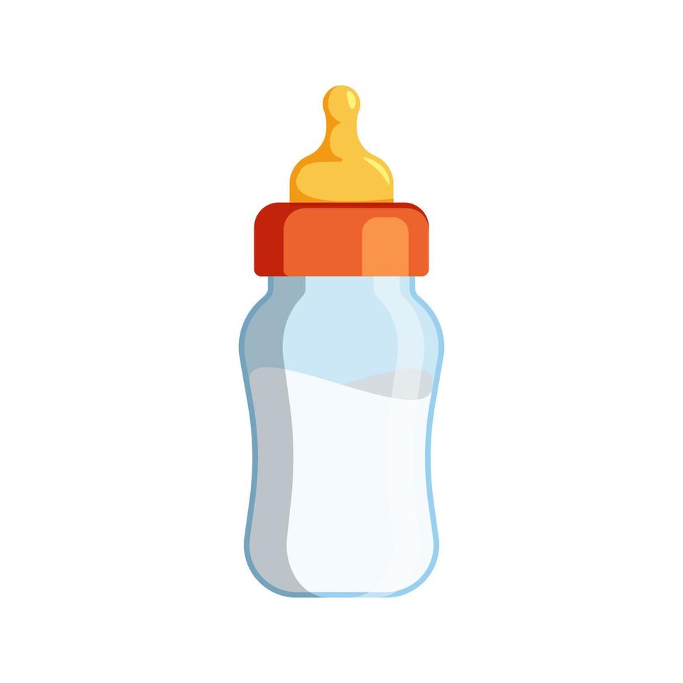 vetor de garrafa de leite de bebê isolado no fundo branco