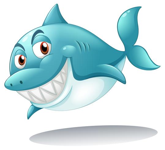 Um tubarão, sorrindo vetor