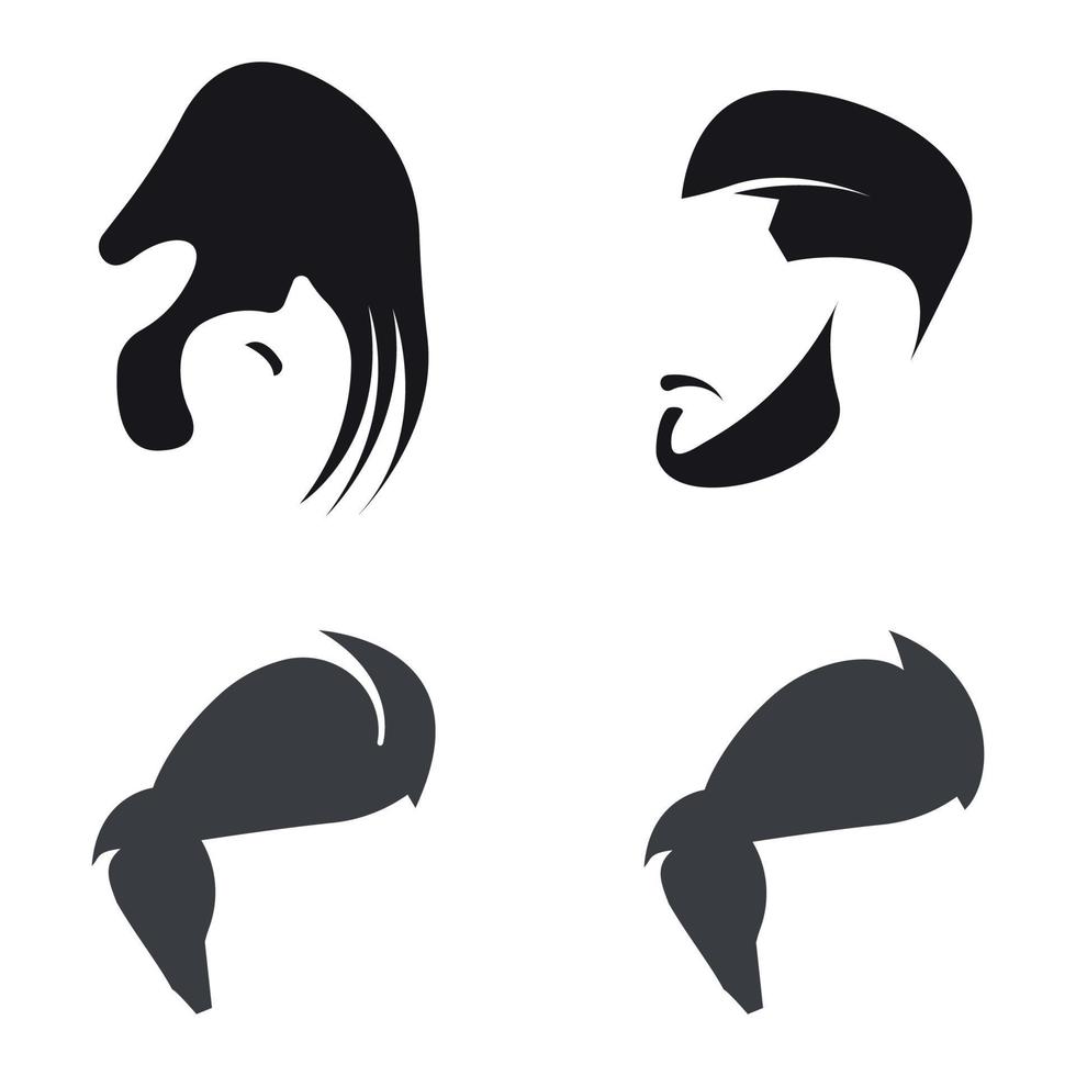 coleção de vetores de design de modelo de cabelo masculino