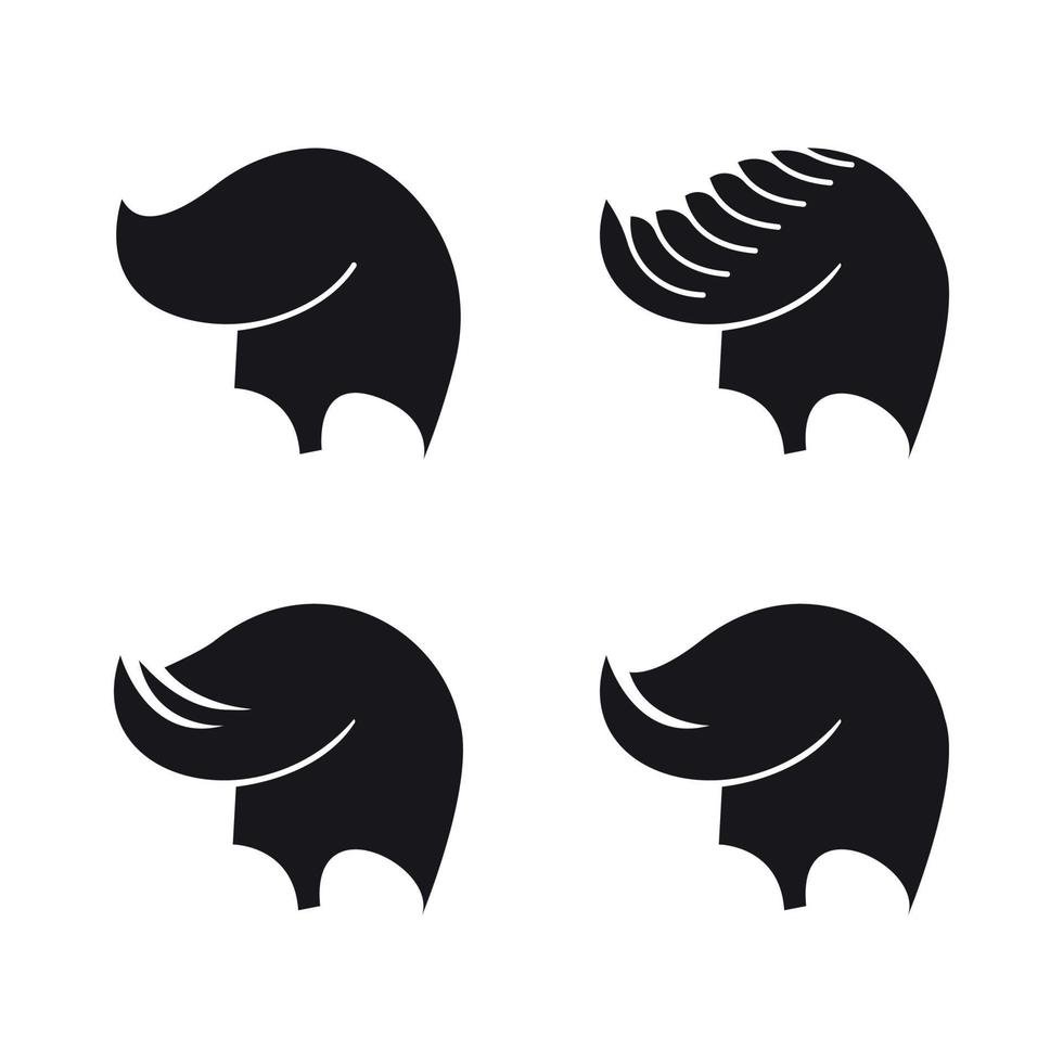 coleção de estilo de cabelo masculino definir design de modelo vetorial vetor