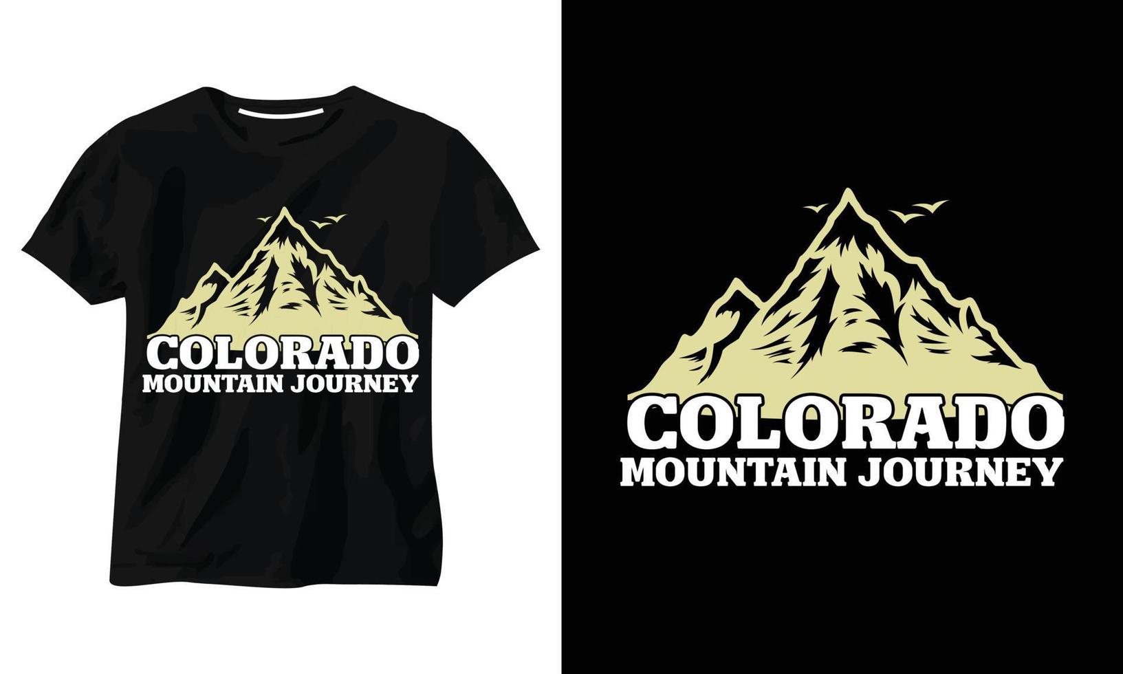 design de camiseta de viagem de montanha do colorado vetor