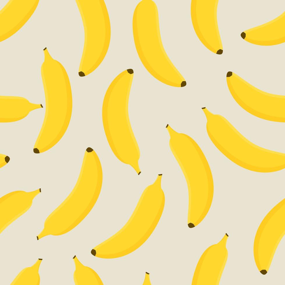 padrão sem emenda de bananas bonitinha. ilustração vetorial plana vetor