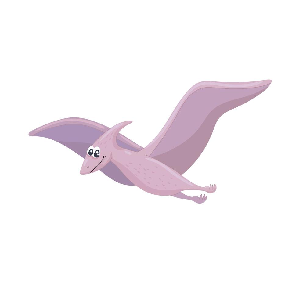 personagem de pterodáctilo fofo vetor