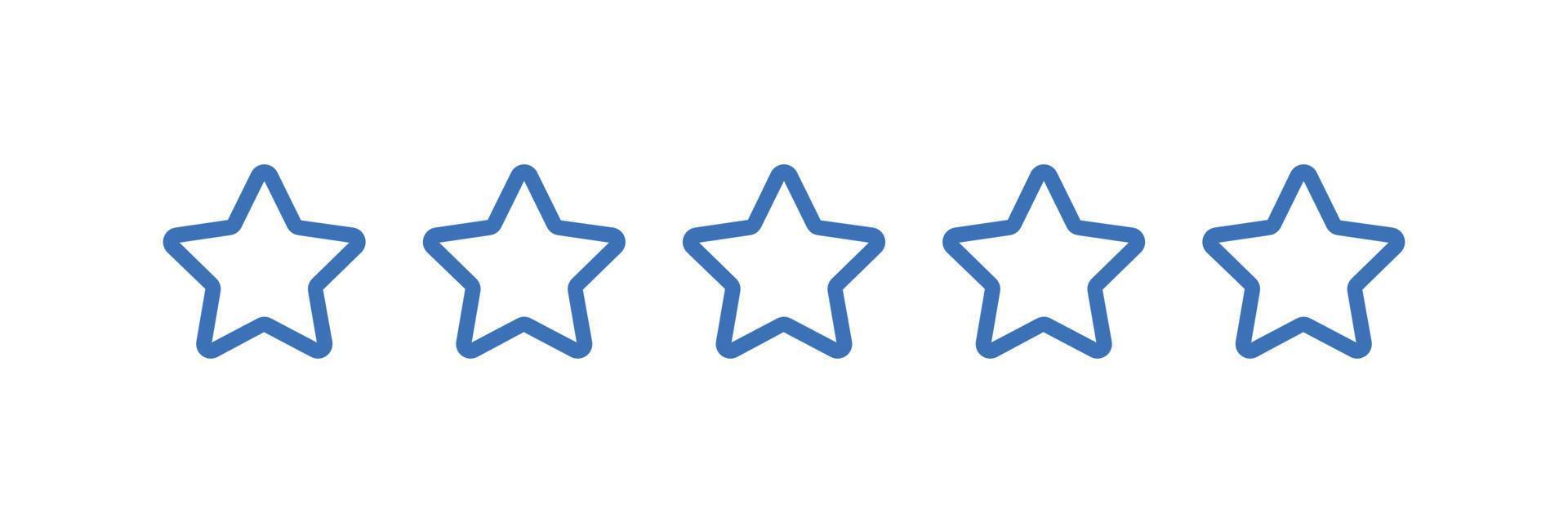 revisão de classificação de produto do cliente de cinco estrelas vetor