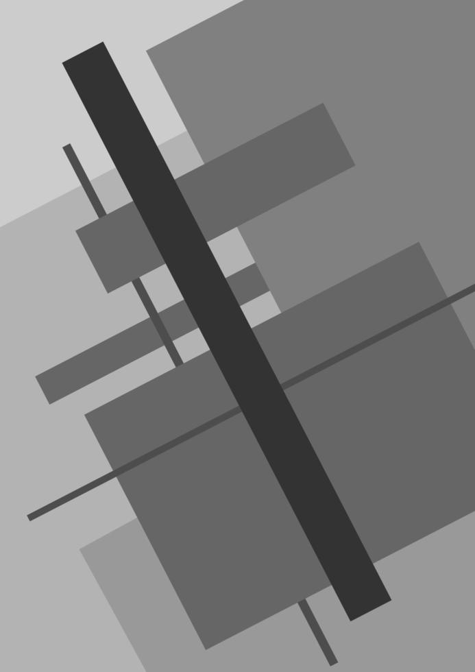 abstrato geométrico em tons de cinza. ilustração em vetor retângulo. contraste claro e escuro.