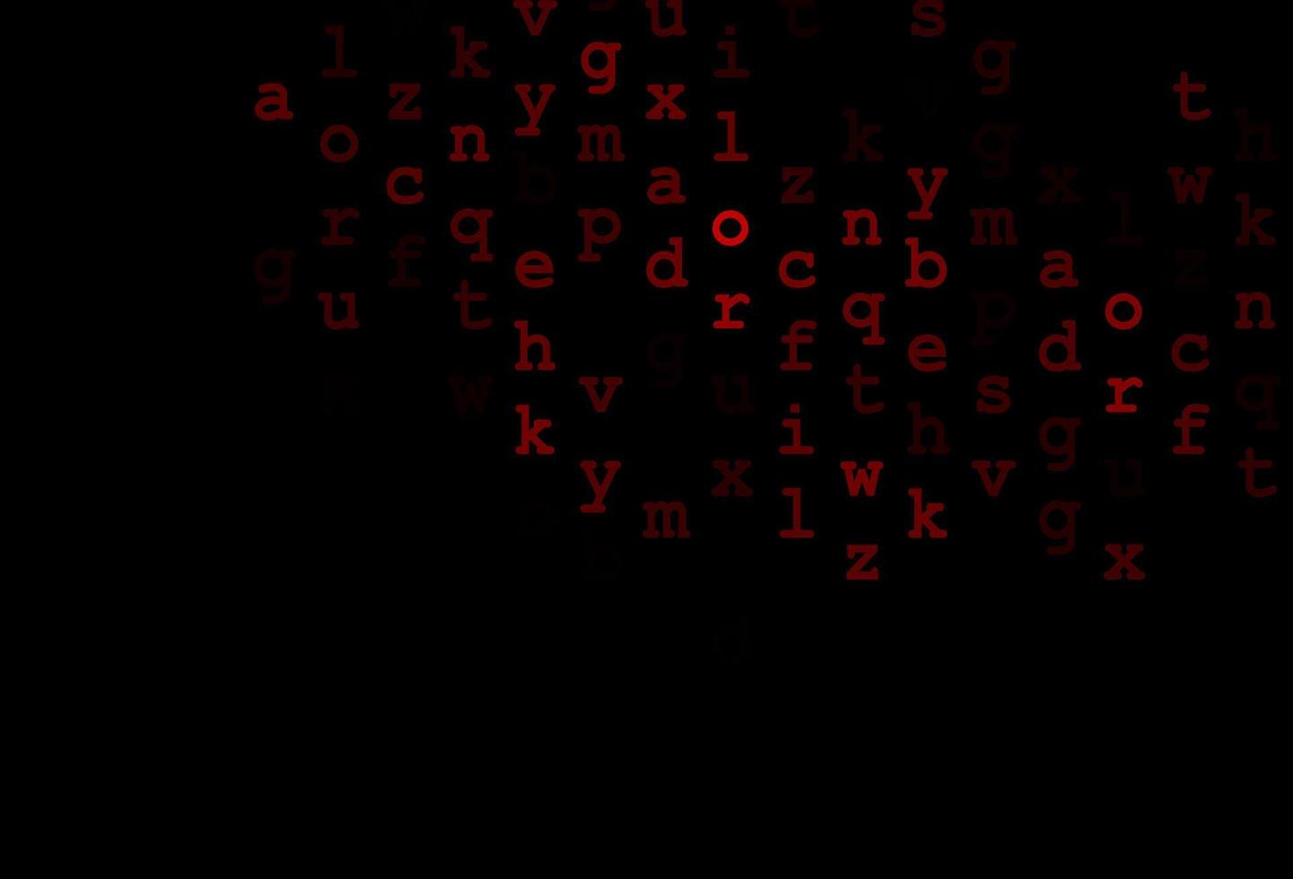 capa vermelha escura do vetor com símbolos ingleses.