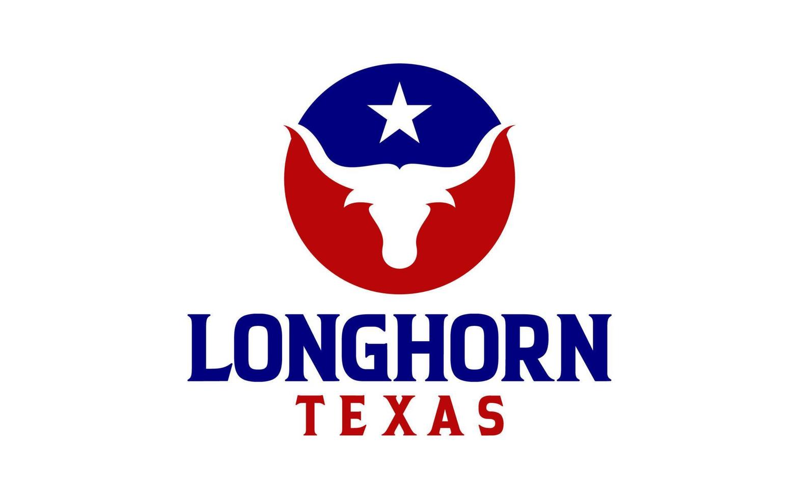 rótulo vintage vaca texas longhorn vetor