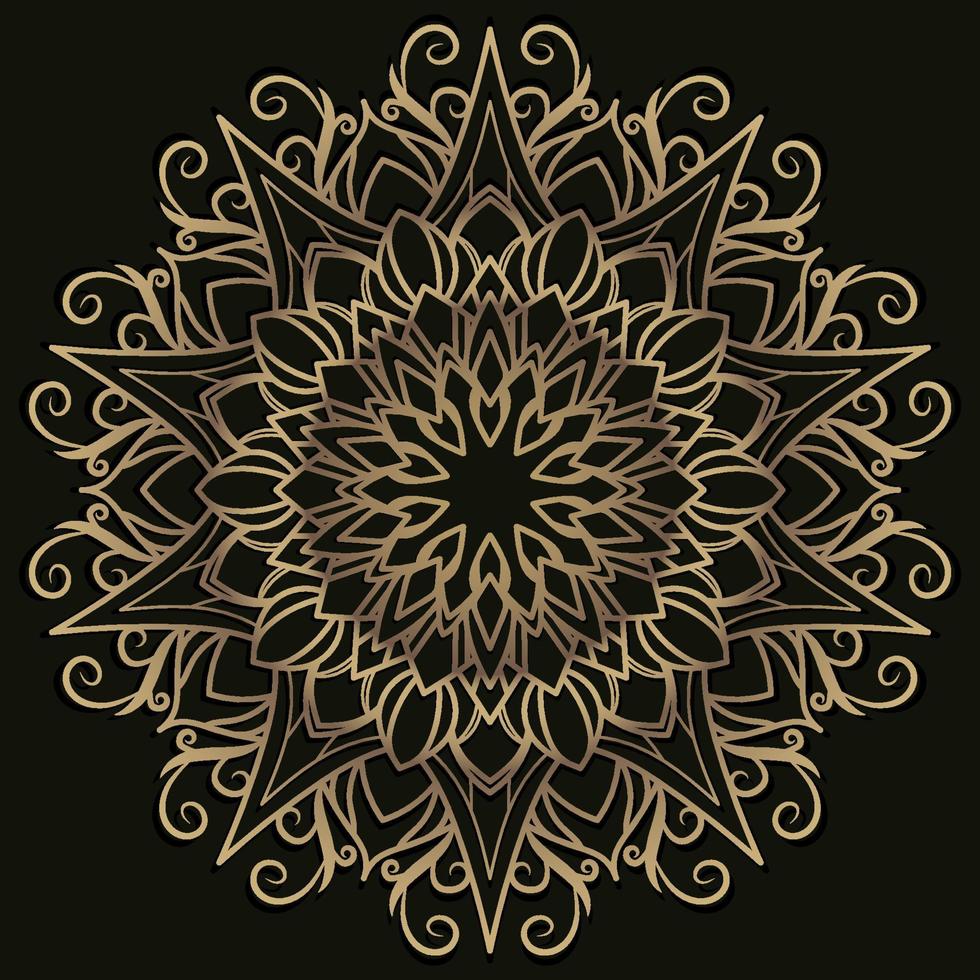 ornamento de mandala ou design de fundo de flores. vetor